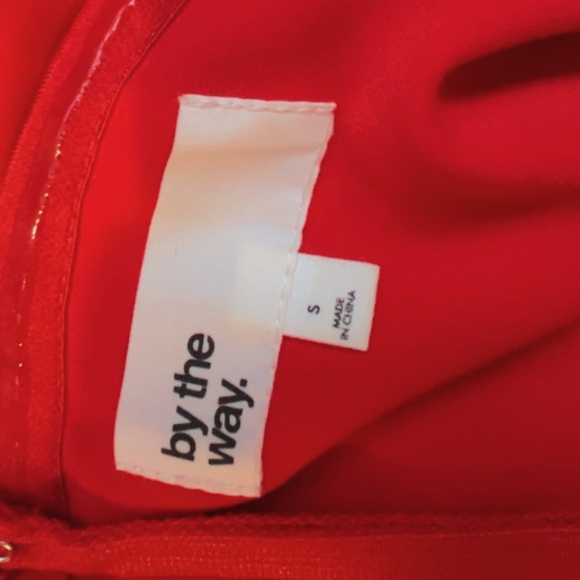 Nwot revolve by the way off the shoulder wide leg  red jumpsuit - Picture 8 of 10